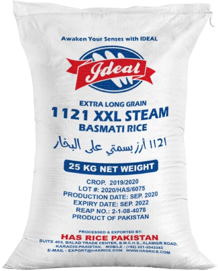 1121 Steam 25 kg PP woven IDEAL-branded bag